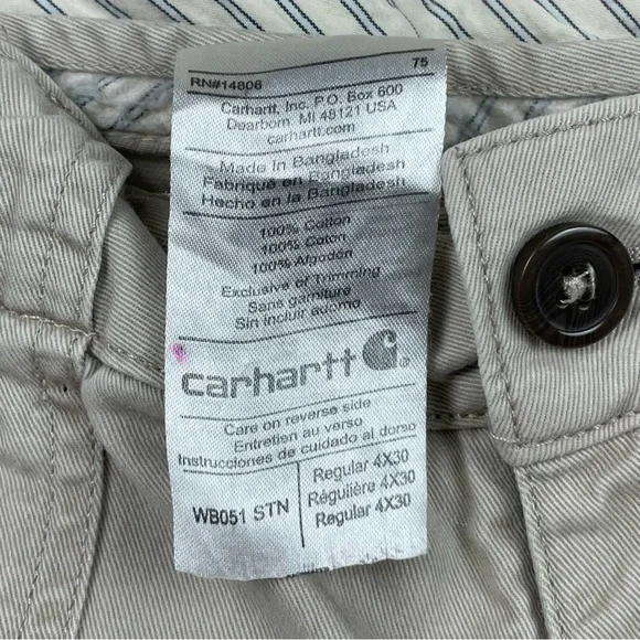 Carhartt Women's Khaki Y2K Multi-Pocket Cargo Pants Size 4 - Picture 4 of 6